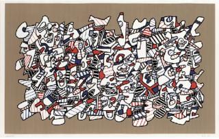 Jean Dubuffet - Site avec trois personnages (a) (W. 1175)