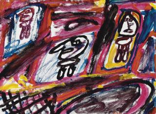 Jean Dubuffet - Site avec trois personnages