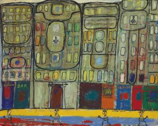 Jean Dubuffet - Vue de Paris, quartiers résidentiels (Vue de Paris: les boutiques)