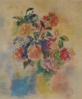 Jean Dufy - Bouquet de roses