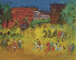 Jean Dufy - Cavaliers au Bois