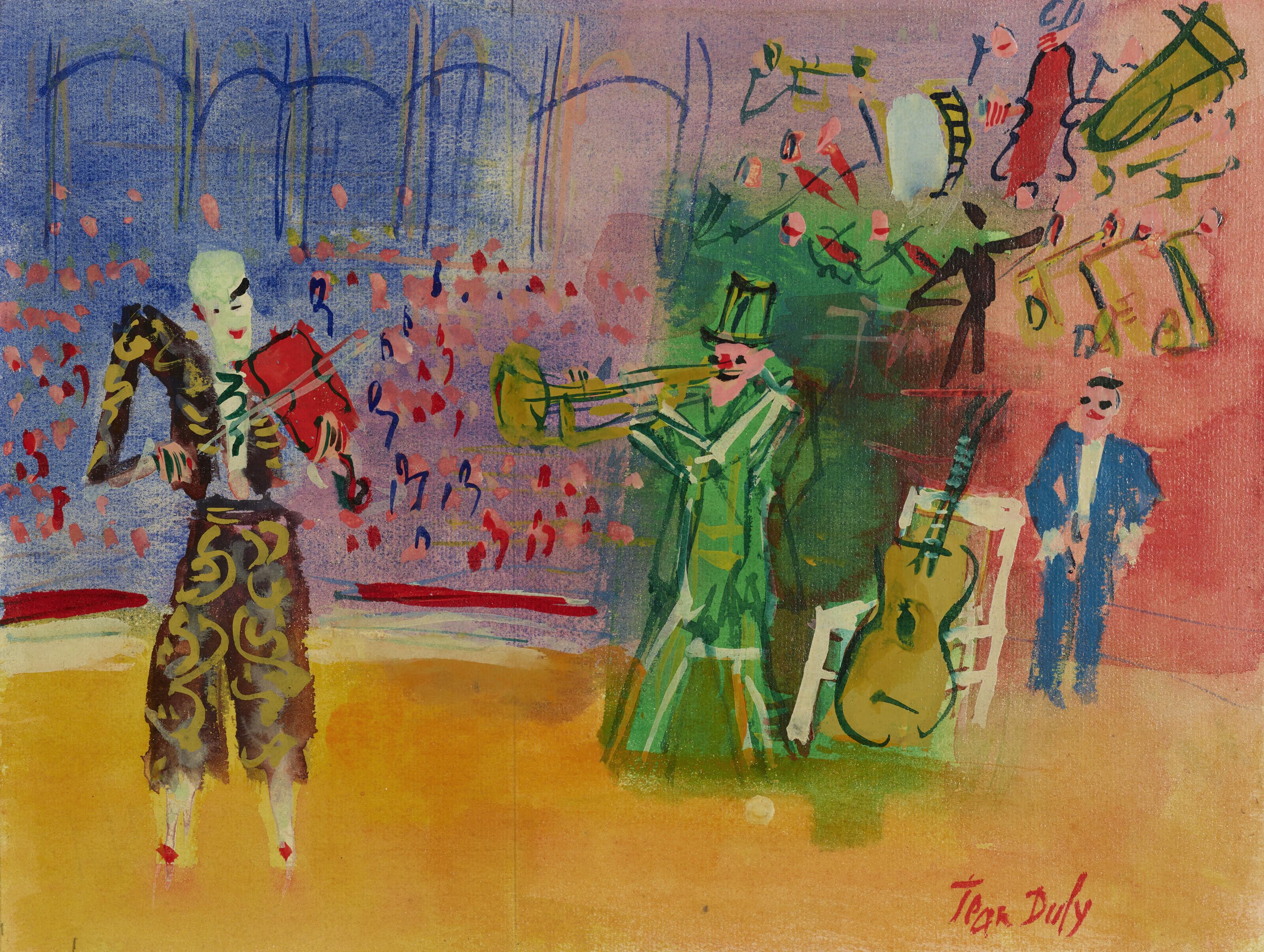 Jean Dufy - Clowns musiciens