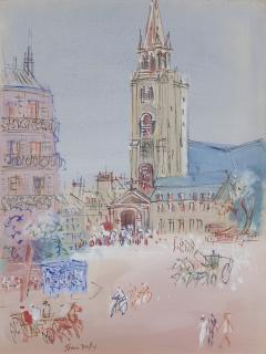Jean Dufy - Église De Saint-Germain-Des-Près, Paris