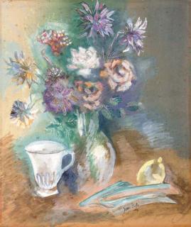 Jean Dufy - Fleurs et tasse