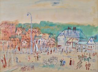 Jean Dufy - Honfleur, le bassin du Centre