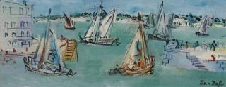 Jean Dufy - Honfleur, quai des Passagers et quai de la Planchette