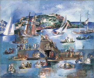 Jean Dufy - La baie de Villefranche