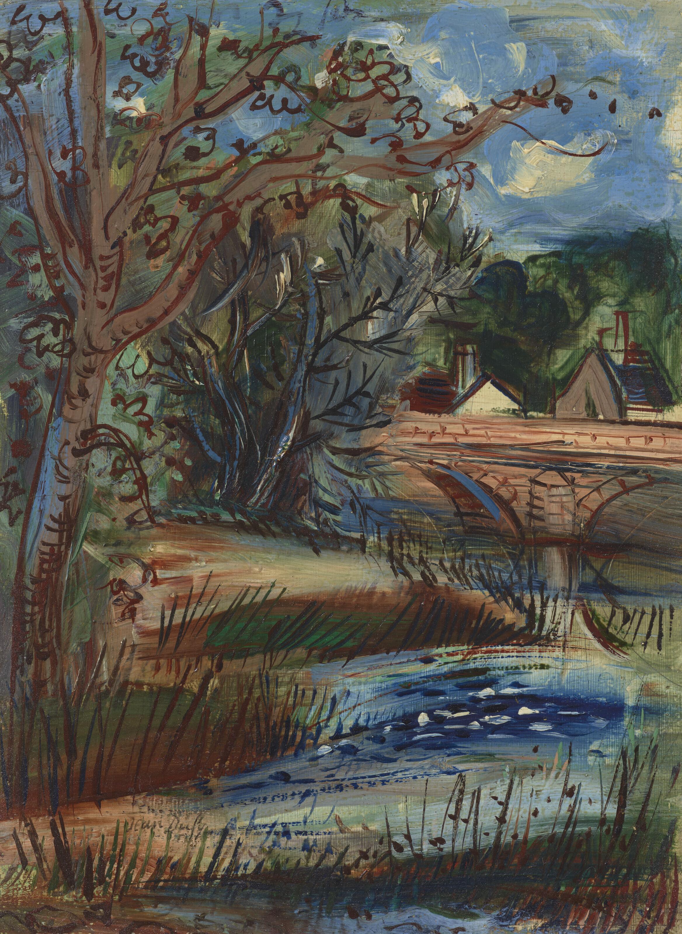 Jean Dufy、Paysage a Preuilly sur Claisse La Claise à Preuilly by