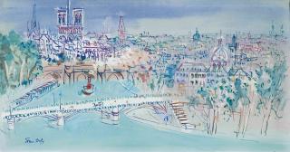 Jean Dufy - La Passerelle Des Arts