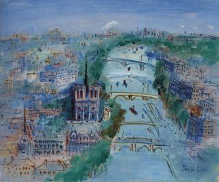 Jean Dufy - La Seine vers Notre-Dame de Paris