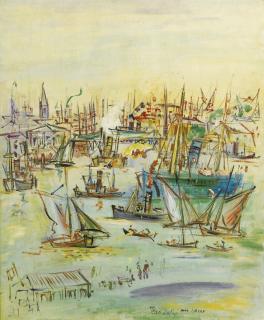 Jean Dufy - Le Bassin De La Manche Au Havre