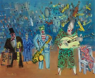 Jean Dufy - Les clowns et musiciens