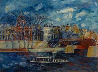 Jean Dufy - L\'Institut et la Passerelle des Arts, 1929