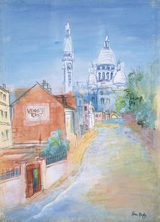 Jean Dufy - Montmartre, rue de l\'Abreuvoir