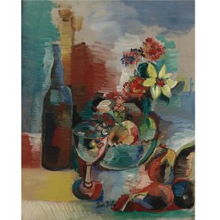 Jean Dufy - Nature Morte À La Bouteille