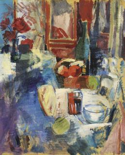 Jean Dufy - Nature morte au panier de fruits