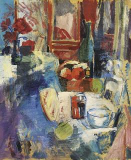 Jean Dufy - Nature morte au panier de fruits