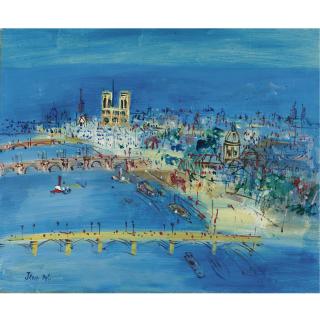 Jean Dufy - Notre-Dame De Paris Et L\'Institut De France