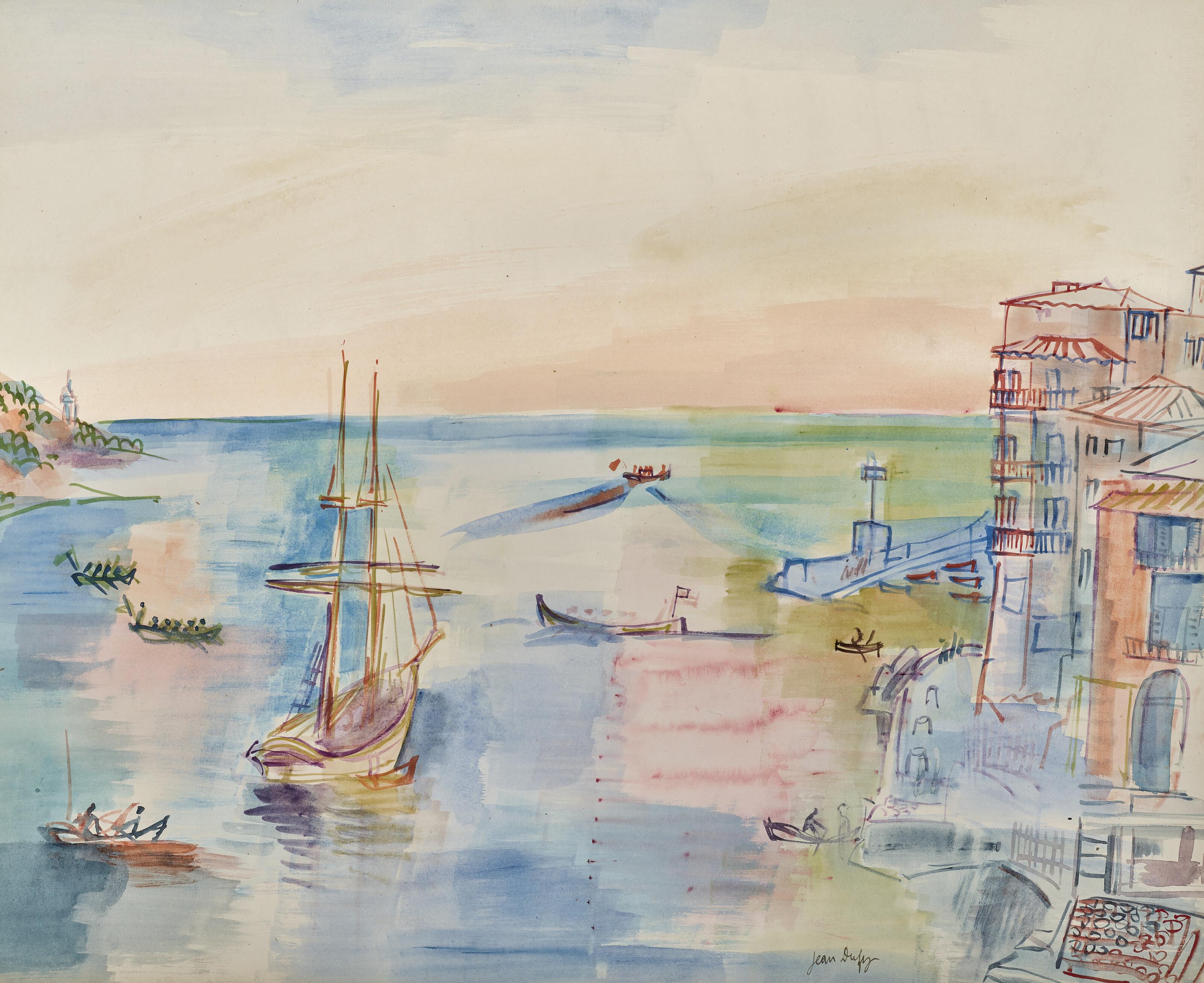Jean Dufy - Port méditerranéen