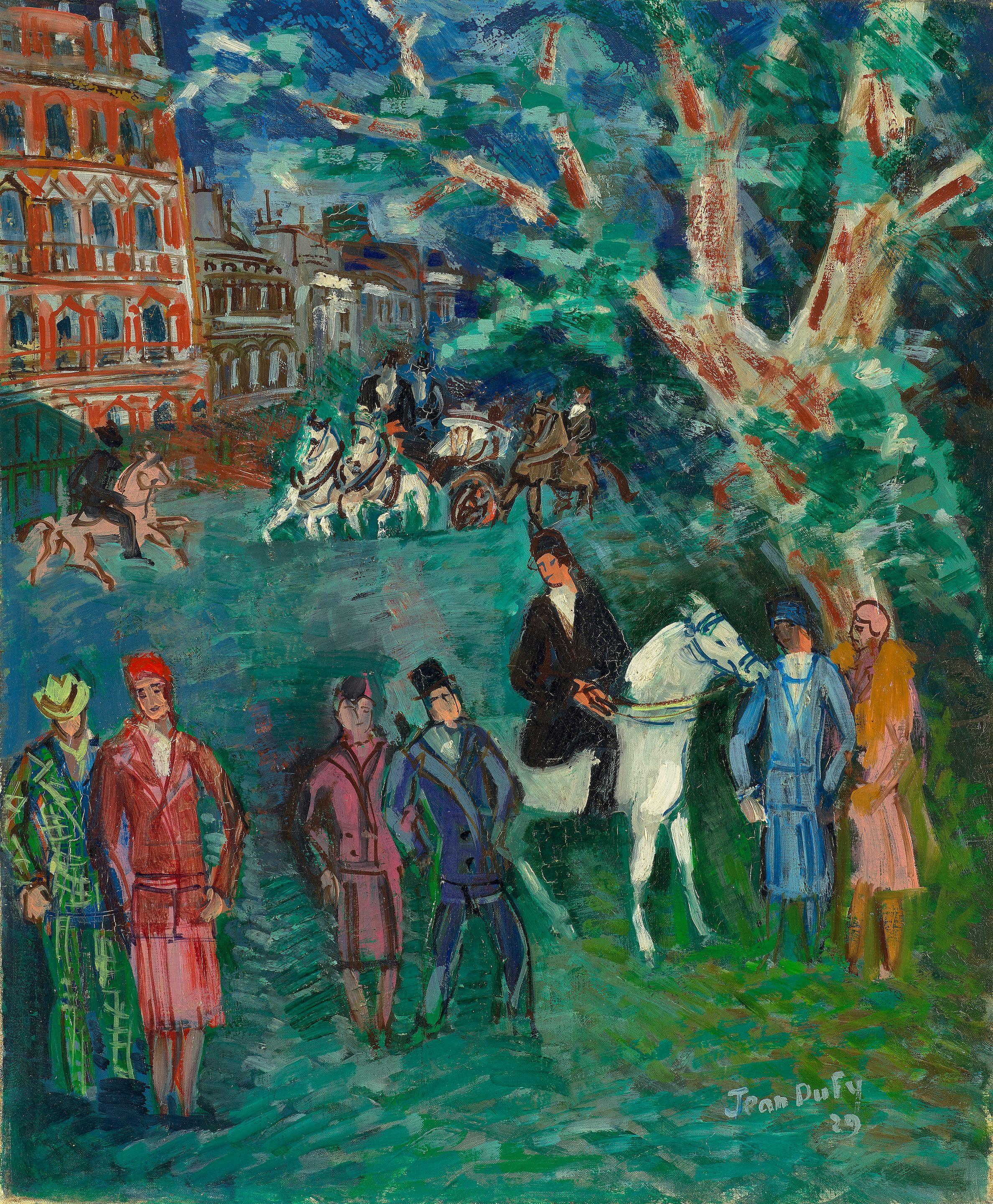 Jean Dufy - Promenade au Bois de Boulogne