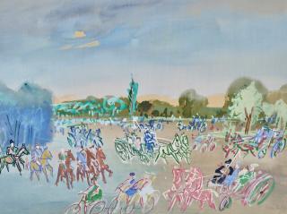 Jean Dufy - Promenade au Bois de Boulogne
