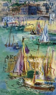 Jean Dufy - Quai de la Planchette à Honfleur