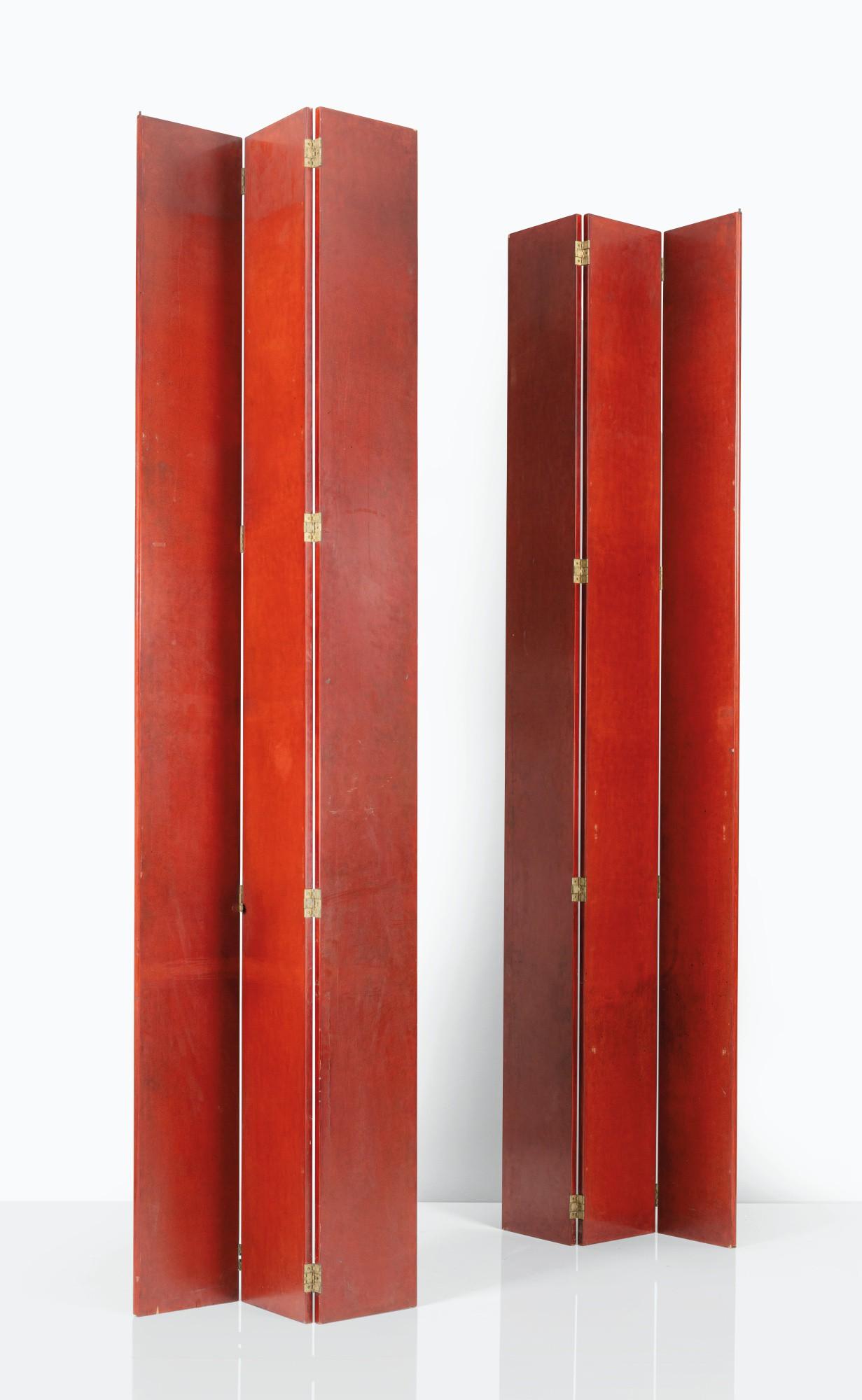 Jean Dunand - A Pair Of Three Panel Screens [Paire De Paravents À Trois Feuilles]