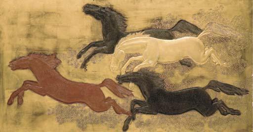 Jean Dunand - Chevaux, Vers 1935