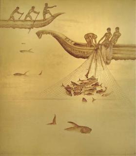 Jean Dunand - La Pêche, 1936