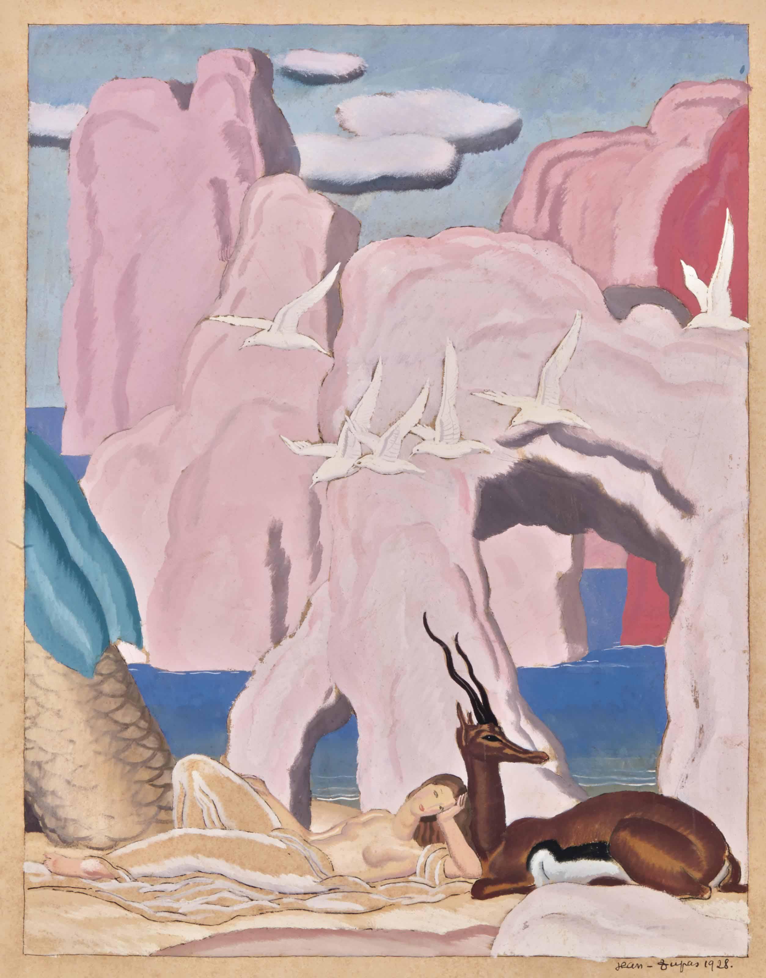 Jean Dupas - Jeune Femme À L\'Antilope, 1928