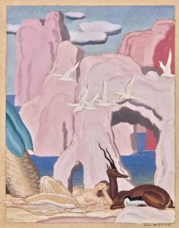 Jean Dupas - Jeune Femme À L\'Antilope, 1928