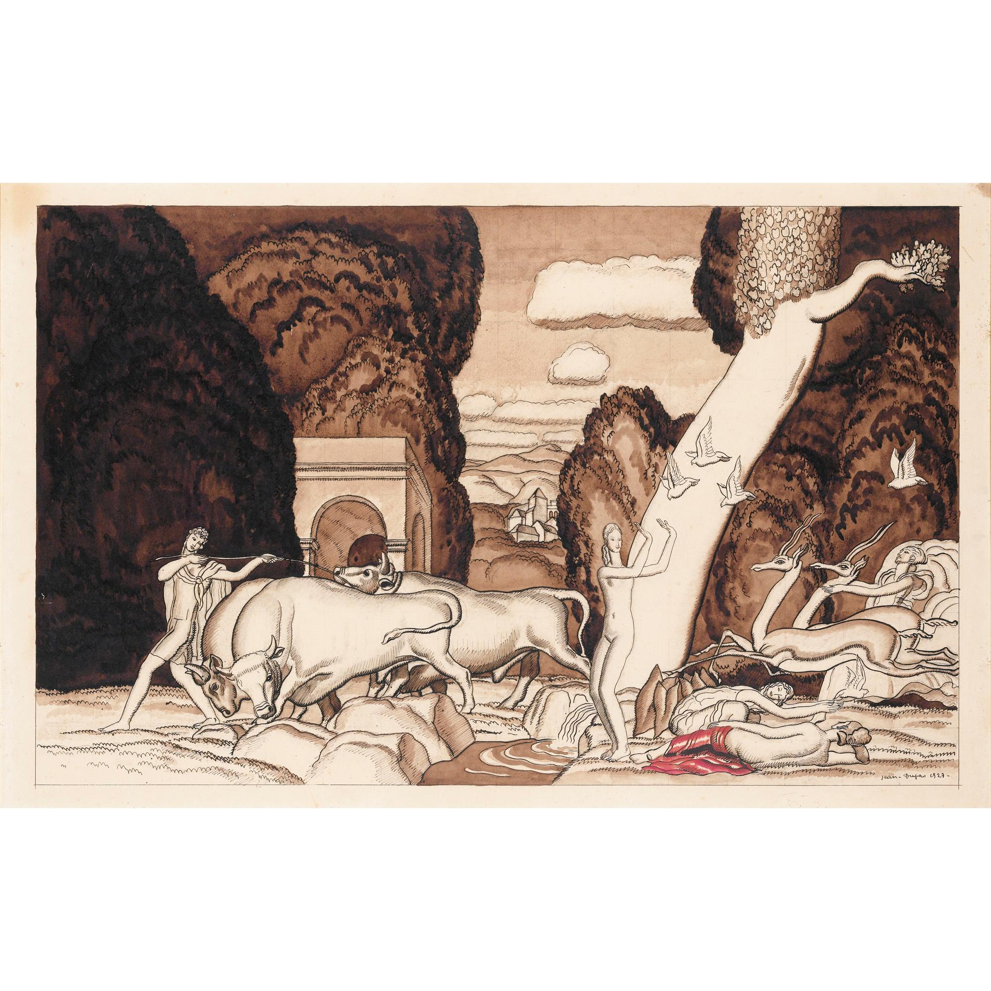 Jean Dupas - Nymphe À La Source De Jouvence, 1927