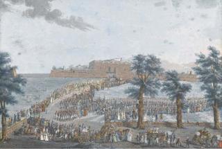 Jean Duplessis-Bertaux - Une armée sortant d\'un fort