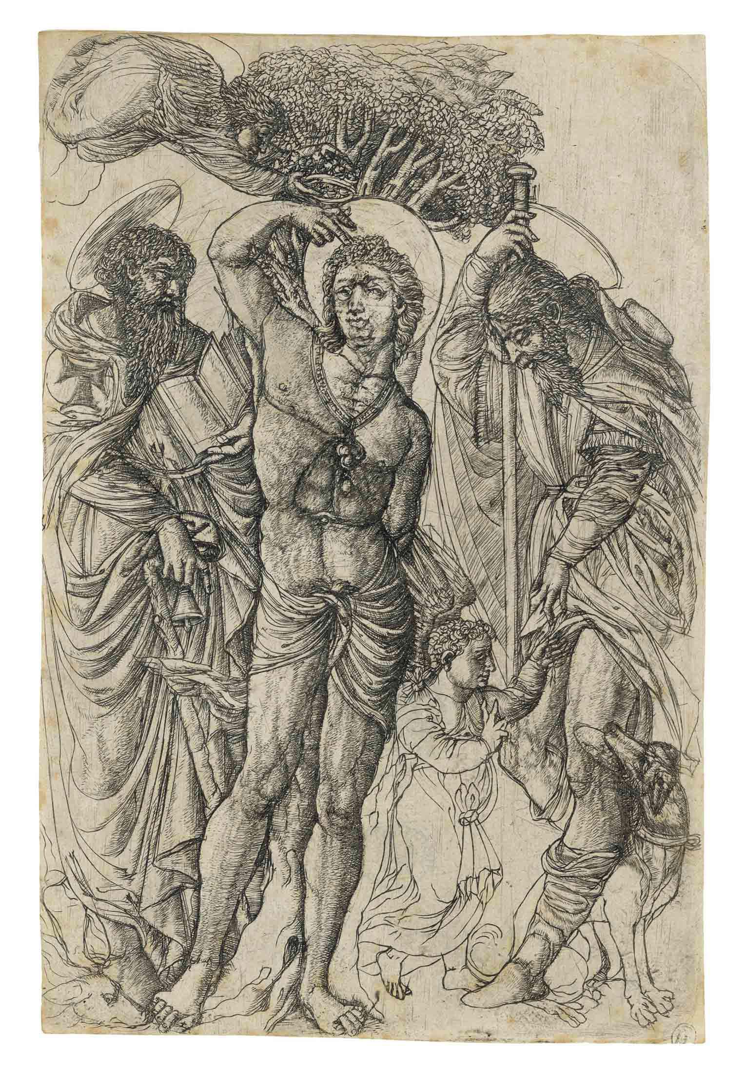 Jean Duvet - Saints Sebastian, Anthony, and Roch (B. 10; Bersier 48; Eisler 70)
