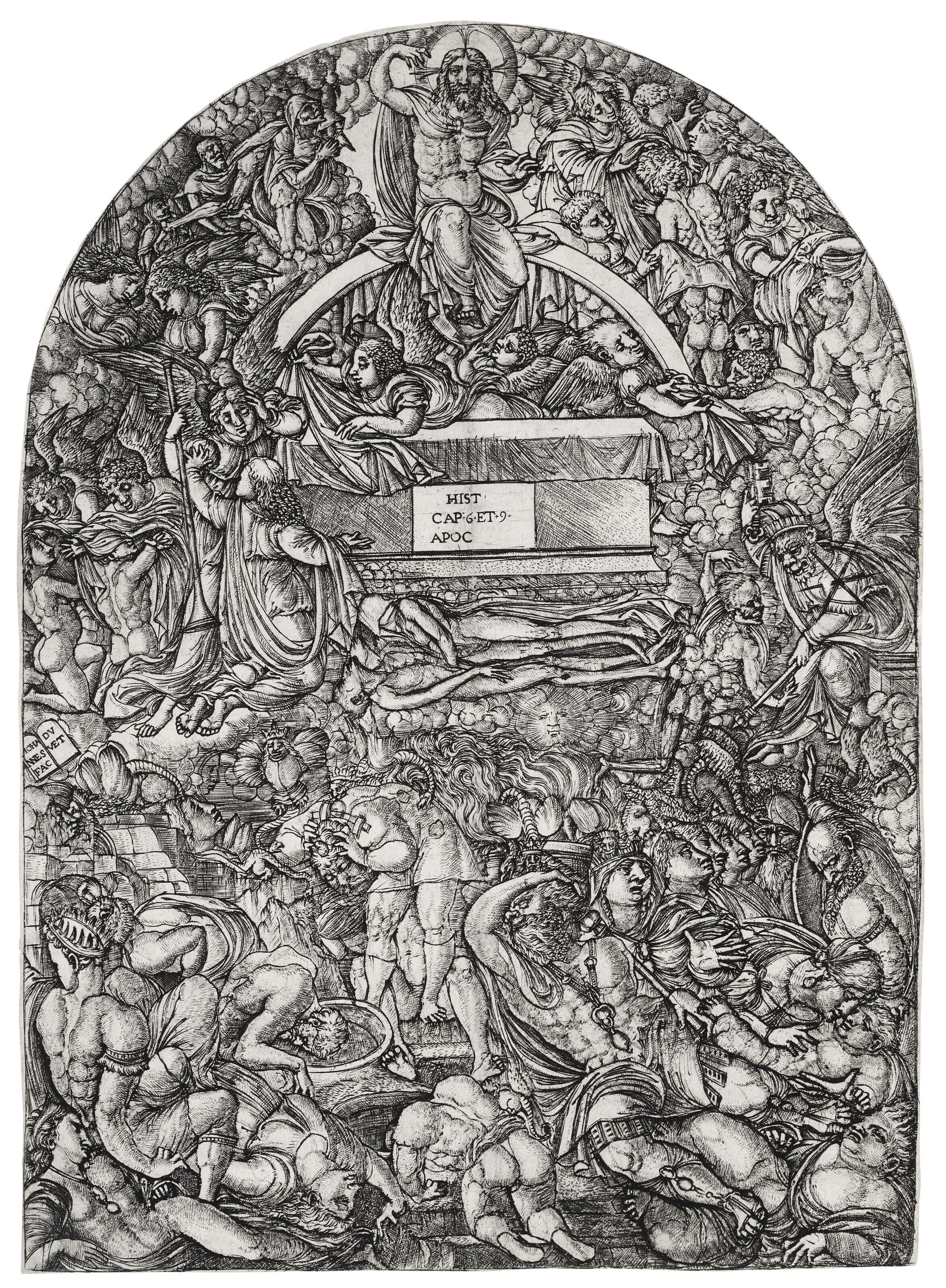 Jean Duvet - Une étoile tombe et fait ouvrir l\'Enfer, from: L\'Apocalypse figurée