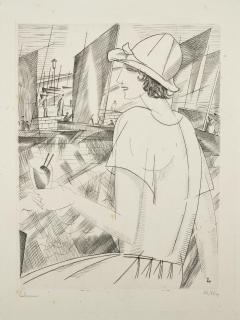 Jean-Emile Laboureur - Jeune fille au cocktail