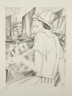 Jean-Emile Laboureur - Jeune fille au cocktail