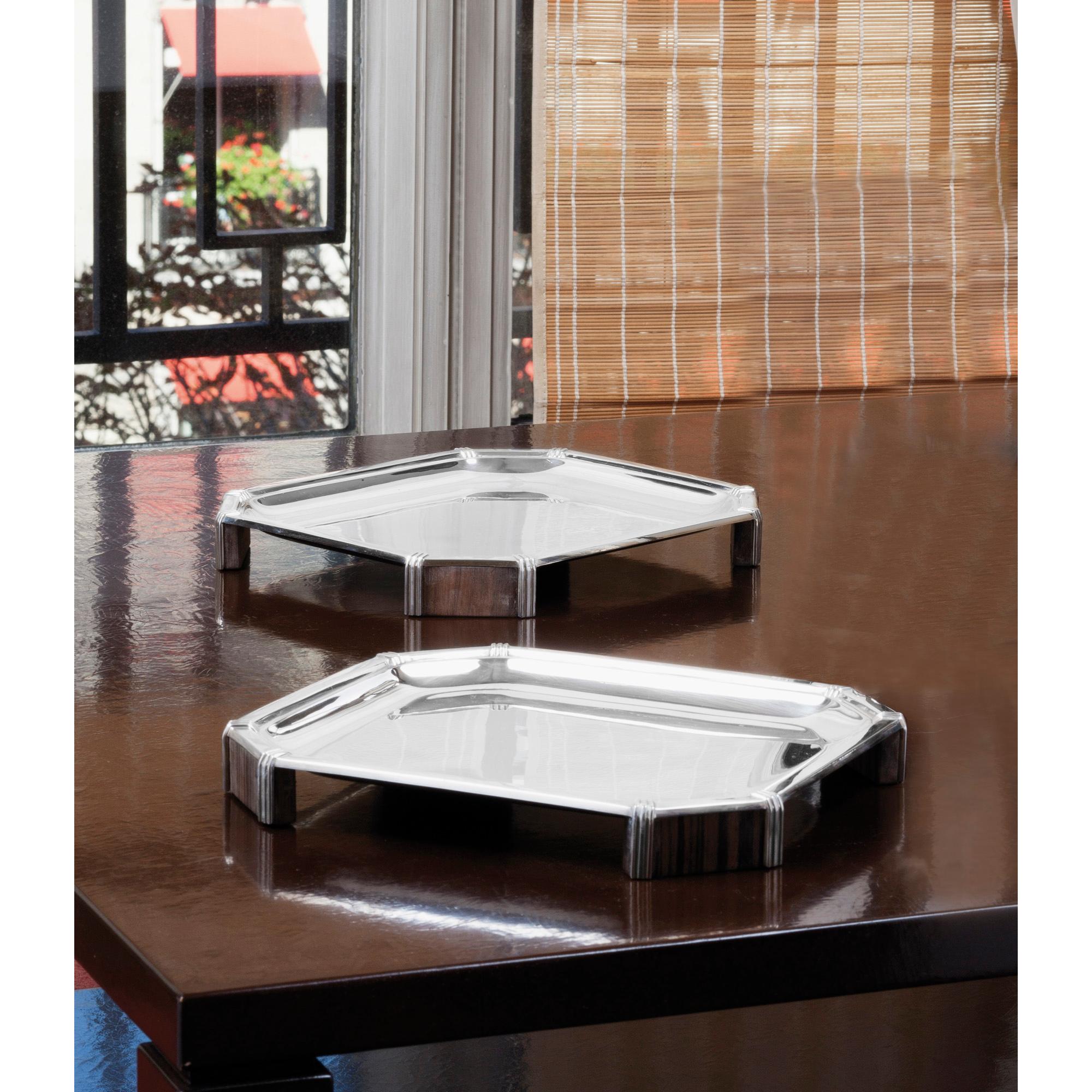 Jean Emile Puiforcat - Paire De Présentoirs, Modèle Bayonne Créé Vers 1924