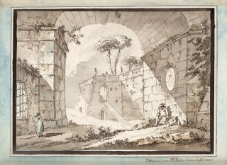 Jean Eric Rehn - Italian landscape with ruins