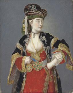 Jean-Étienne Liotard - Presumed portrait of Laura Tarsi in Turkish dress