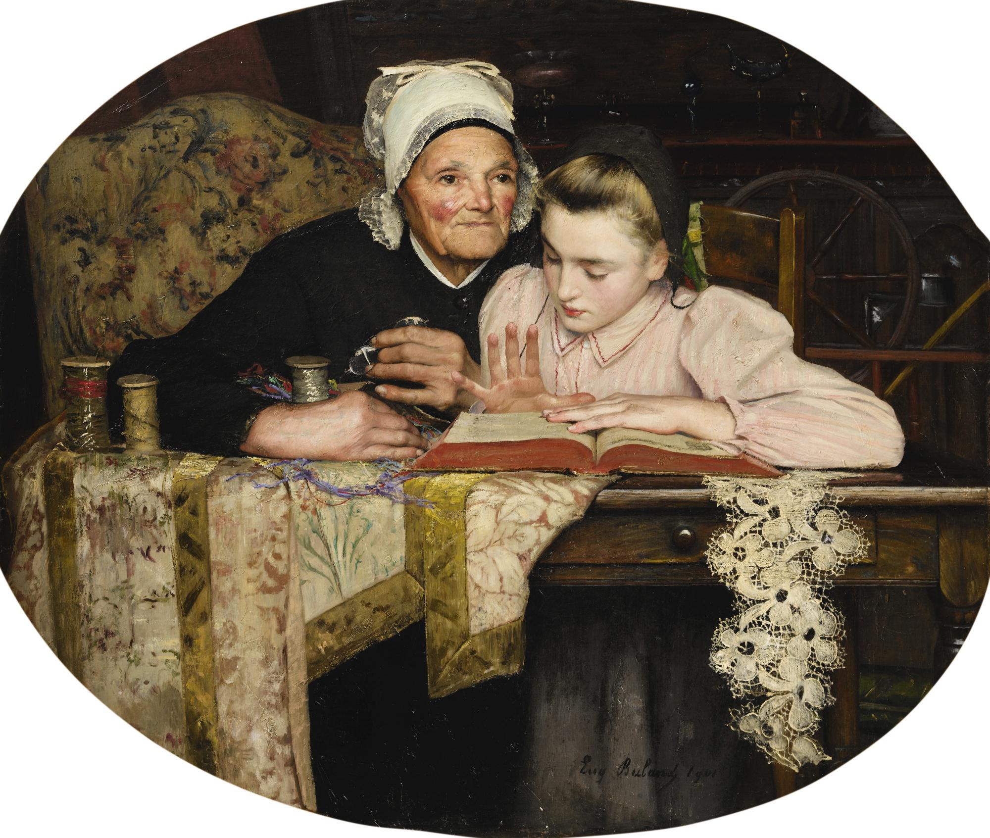 Jean Eugène Buland - French La Lecture