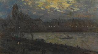 Jean Eugène Clary - Les Quais De Rouen, Nocturne