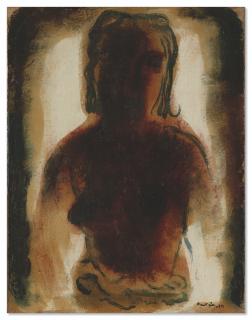 Jean Fautrier - Buste de jeune femme I