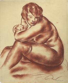 Jean Fautrier - Femme nue assise