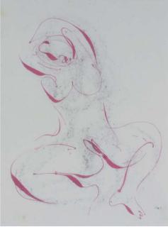 Jean Fautrier - Seated nude