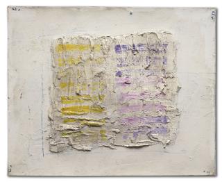 Jean Fautrier - Stries de couleurs, tableau à 4 côtés