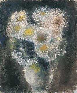 Jean Fautrier - Vase de chrysanthèmes
