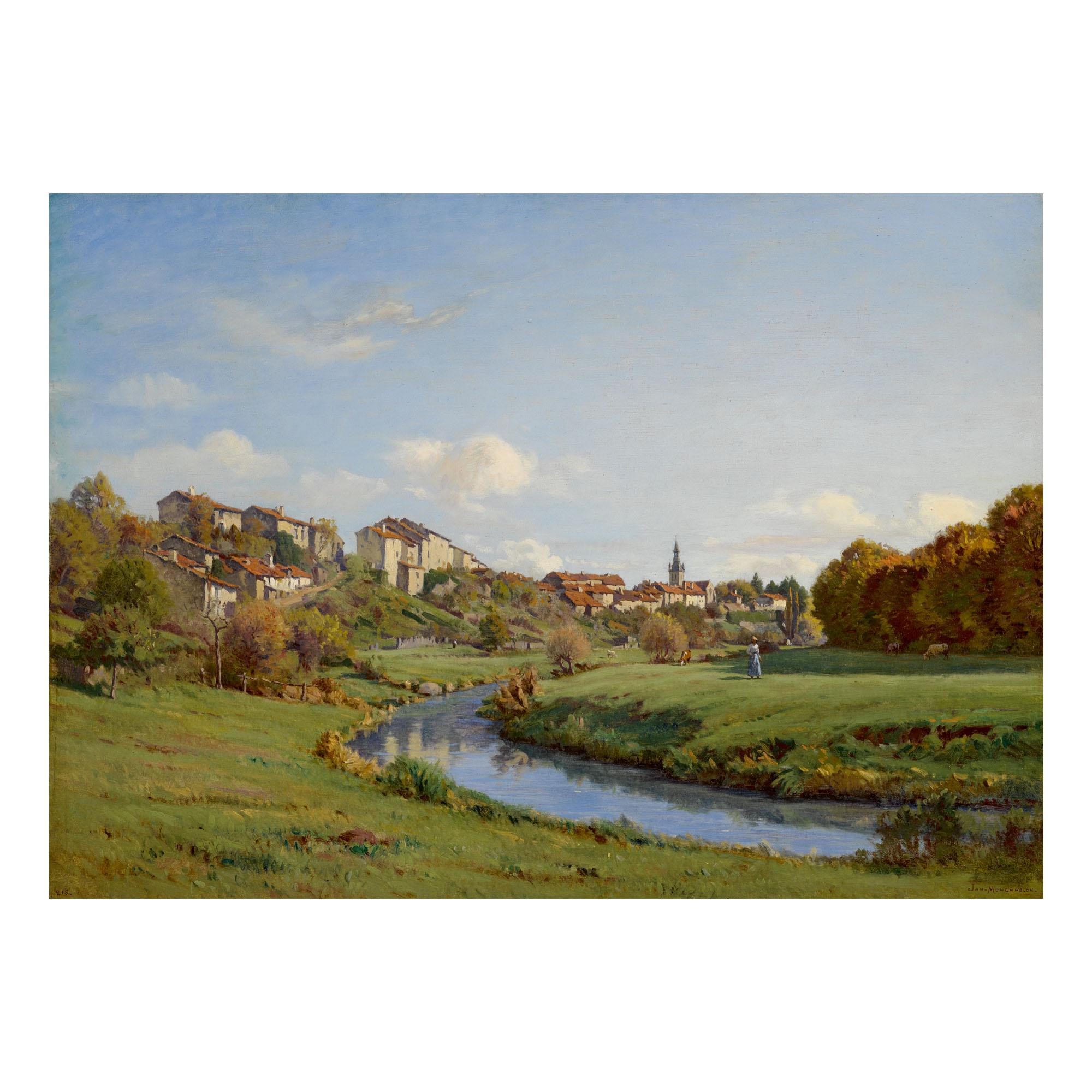 Jean Ferdinand Monchablon - Bords De L\'Apance À Chatillon