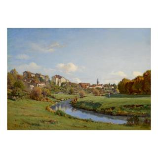 Jean Ferdinand Monchablon - Bords De L\'Apance À Chatillon