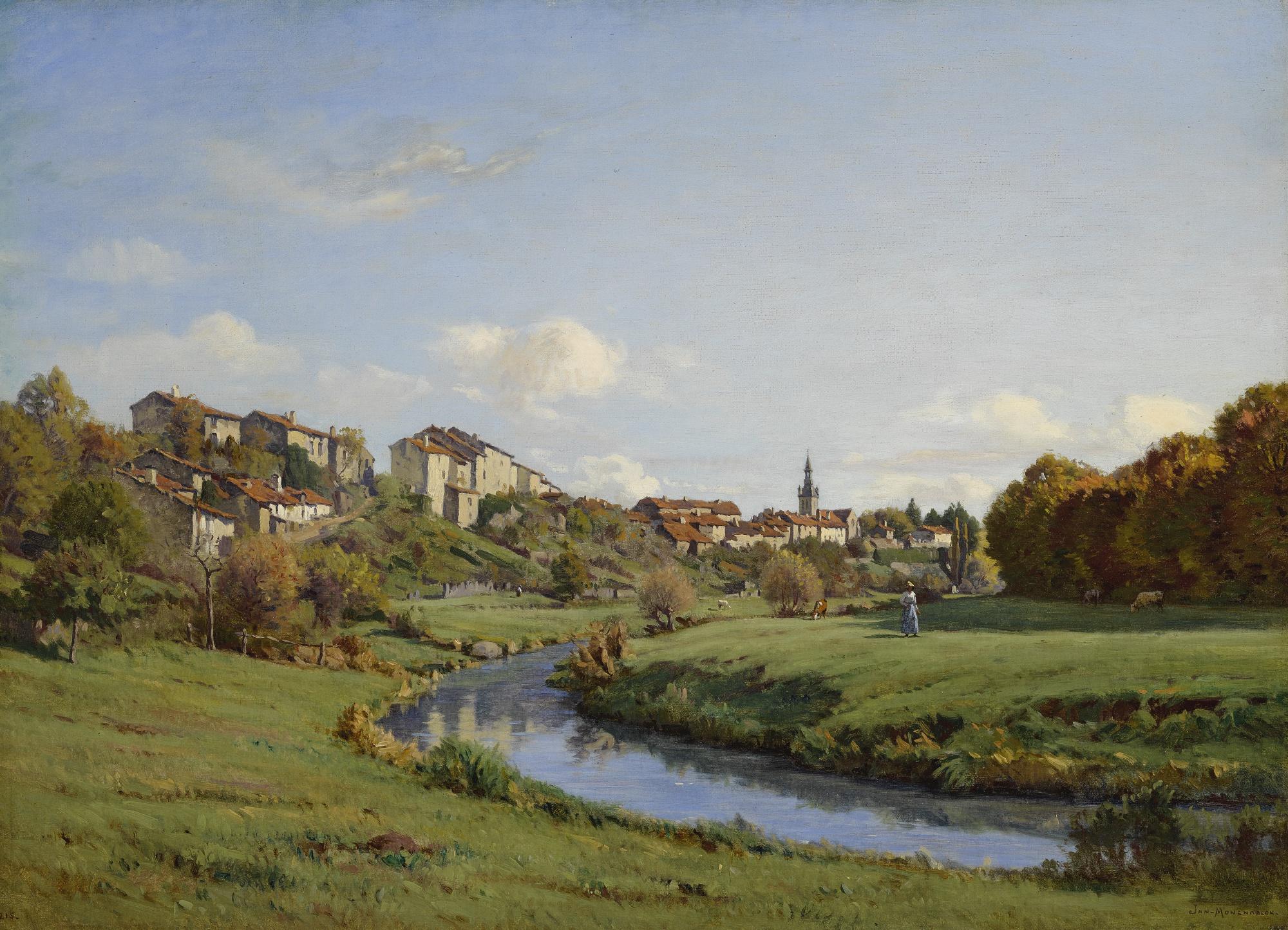 Jean Ferdinand Monchablon - French Bords De L\'Apance À Chatillon